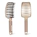 SUPRENT Curved Brush Hair Brush for Hair Drying, Detangling, and Styling, Gold