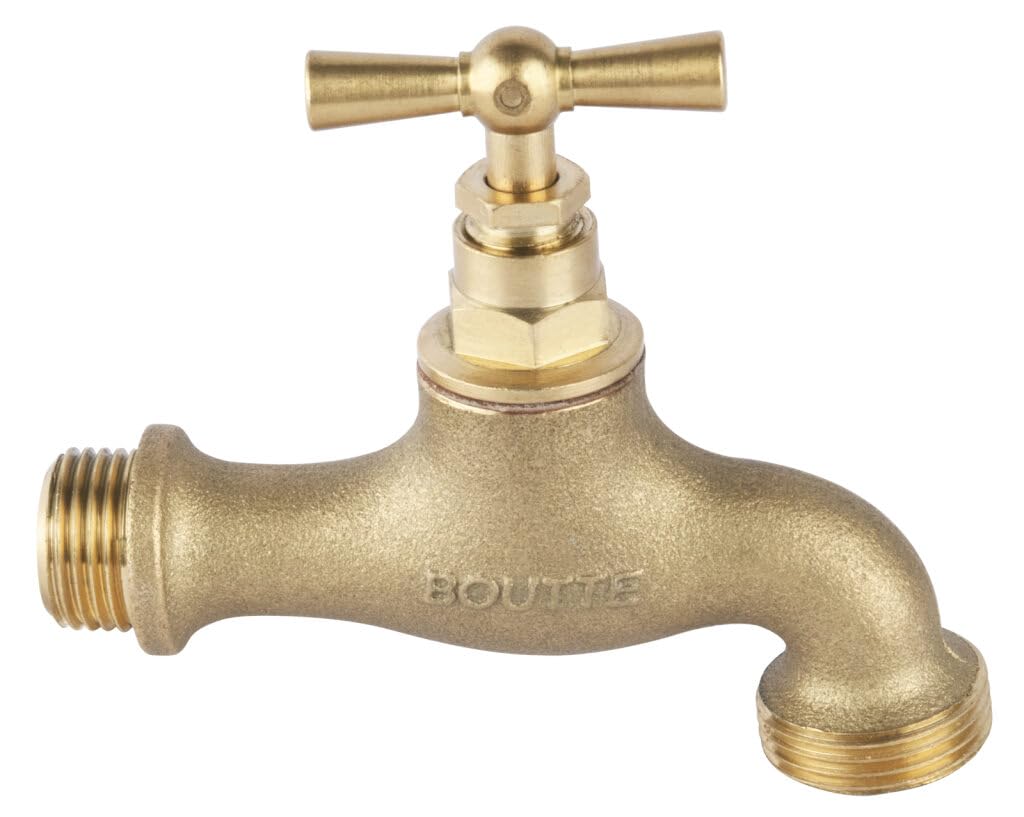Boutt 2103315 R15B Brass Garden Tap 15 x 21 Nozzle 20 x 27