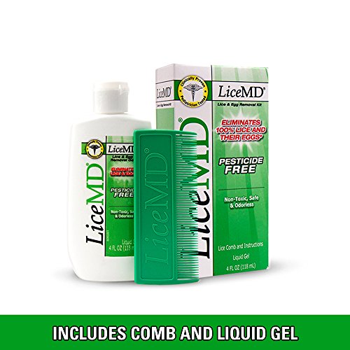 LiceMD Head Lice Treatment Kit Liquid Gel and Lice Comb