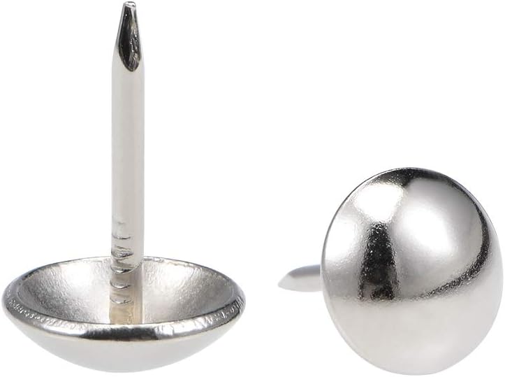 sourcing map Upholstery Nails Tack 11mm Head Dia Round Thumb Push Pins for Furniture Sofa Headboards 25 Pcs