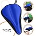 Bikeroo Comfort Bike Seat Cushion - Blue Narrow Padded Gel Cover for Exercise, Mountain & Road Bikes, Universal Fit for Peloton & Stationary Bikes