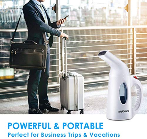 URPOWER Steamer for Clothes Steamer, Portable Handheld Garment Fabric Steamer Fast Heat-up Powerful Clothes Steamer with High Capacity for Home and Travel - Not for Abroad