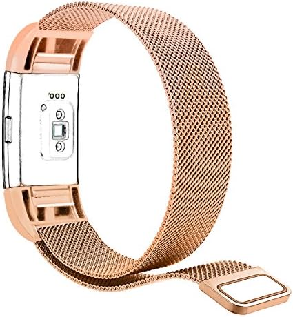 Edow Metal Replacement Strap Band Competible with Fitbit Charge 2, Small & Large (5.5"-9.8")