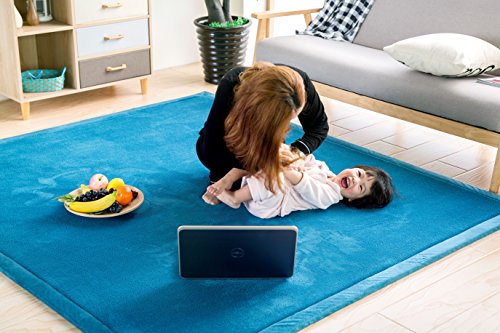 Stylish Coral Velvet Mat, V-mix Handmade weaving Plush Foam Play Crawling mat for Baby, Toddler, and Children Play Mat, Yoga Mat, Exercise Mat-Cushy- Soft & Thick Hypoallergenic, Non-toxic, Reversible - Thumbnail 6