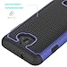 OEAGO Hybrid Dual Layer Rubber Plastic Impact Defender Rugged Slim Hard Case Cover Shell for Coolpad-Catalyst - Blue