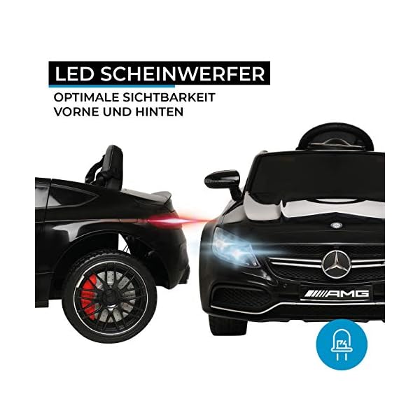 Actionbikes Motors Spielzeug Elektroauto Mercedes Benz C63 - Lizenziert - Ledersitz - Rc Fernbedienung - Elektro Auto… – Bild 4