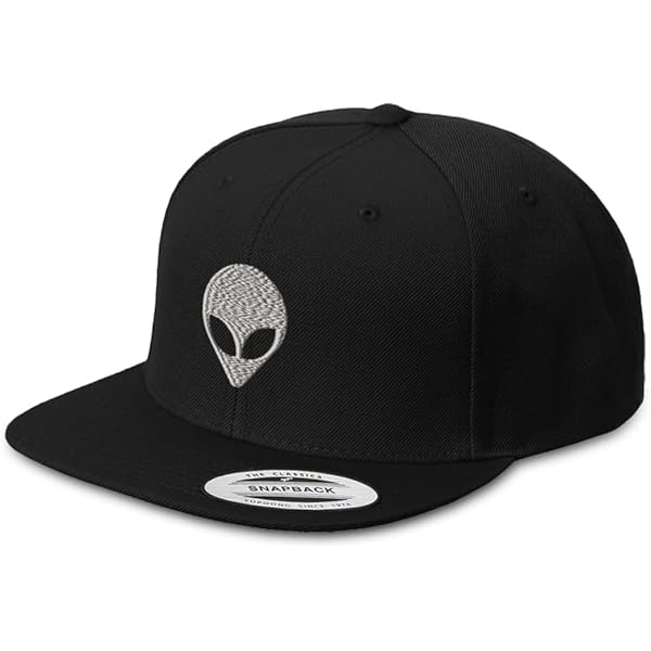 RIVEMUG Alien Hat Green Alien Head Trucker Hat Flat Bill High