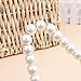 BUUEERR 3 Pack White Pearl Beads Metal Elegant Clothes Hangers for Kids Children Pet Dog (3 Pack White)