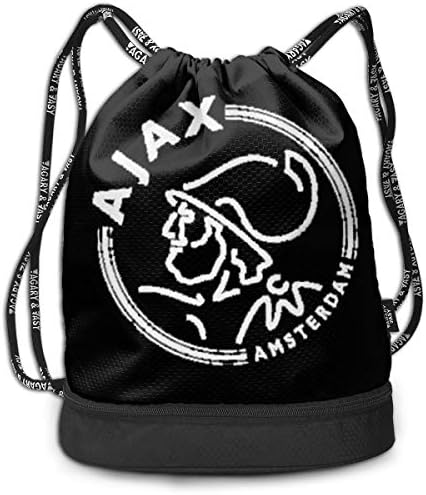 Huaichuanhua AFC Ajax Amsterdam Club Socce Drawstring Backpack Foldable Gym Tote Dance Bag for Swimming Shopping Sports Women Men Boys Girls