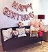Rose Gold Happy Birthday Balloons Party Decoration Set 36 pcs , 13 Letter Balloons Banner 1 Star and 2 Heart Foil Balloon, 20pcs Latex Balloons, Best Party Supplies