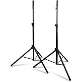 On-Stage SSP7900 All-Aluminum Speaker Stand Pack (Pair of Folding, Portable Stands, Tripod Base, Carry Bag, Height Adjustable, Nonslip Rubber Feet, 1 3/8&Prime; Mounting Poles, 1 1/2&Prime; Adapters, Black)