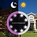 4 Pack Solar Powered Ground Lights - Doingart 8 LED Solar Path Lights Outdoor Waterproof Garden Landscape Lighting for Yard Driveway Lawn Pathway Walkway Disk Light