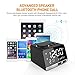 Srocker Digital Alarm Clock with Wireless Bluetooth Speaker, Dual Port USB Charger, FM Radio, Thermometer, LED Dimmer Display for Heavy Sleepers, Bedrooms, Kitchen, Table, Backup Battery (CR2030)