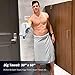 Aegend 3 Sizes Ultra-Soft Microfiber Gym Towels, Premium Gym Towels for Men Microfiber Sports Towels for Women - Super Absorbent Yoga, Fitness Workout Sweat Towel, Odor-Free/Grey