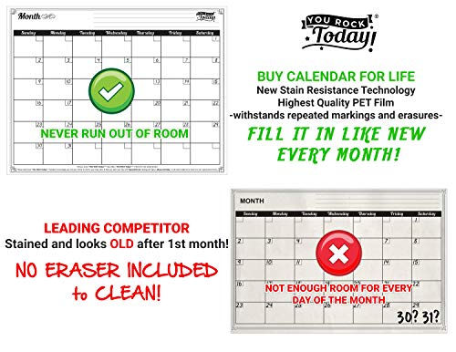 6 Erase+Magnetic+Monthly+Calendar+Grocery