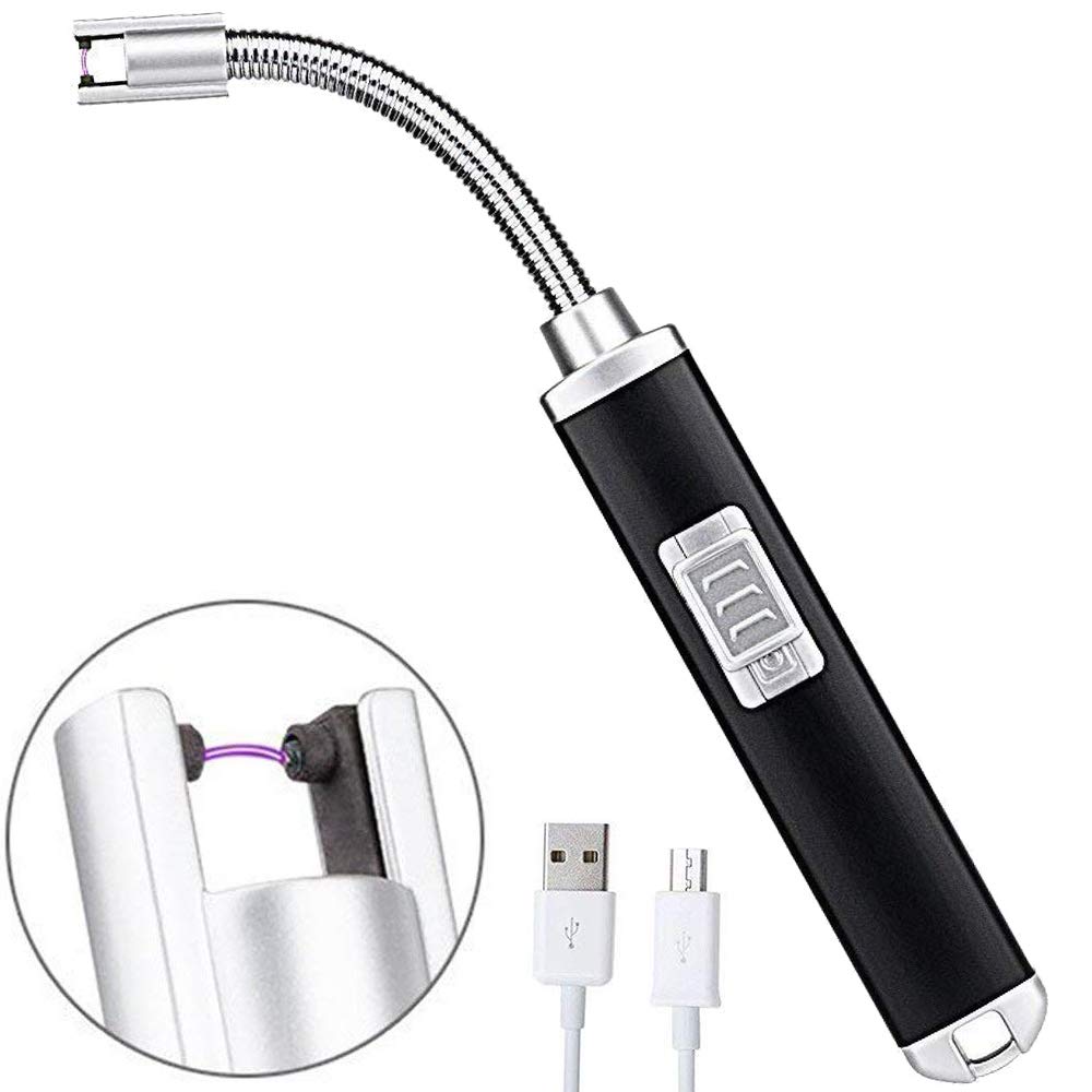 VOMONO Accendino elettrico ad arco a LED portatile per esterni - Accendini antivento al plasma
