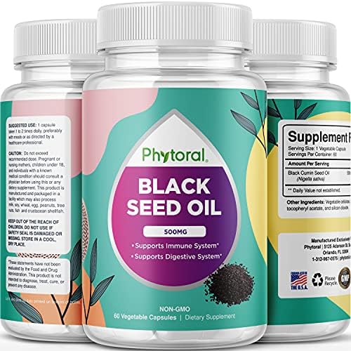 Premium Black Seed Oil Capsules Nigella Sativa Black Seed Oil Pills