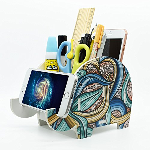 image for Mokani Desk Supplies Organizer, Creative Elephant Pencil Holder Multif