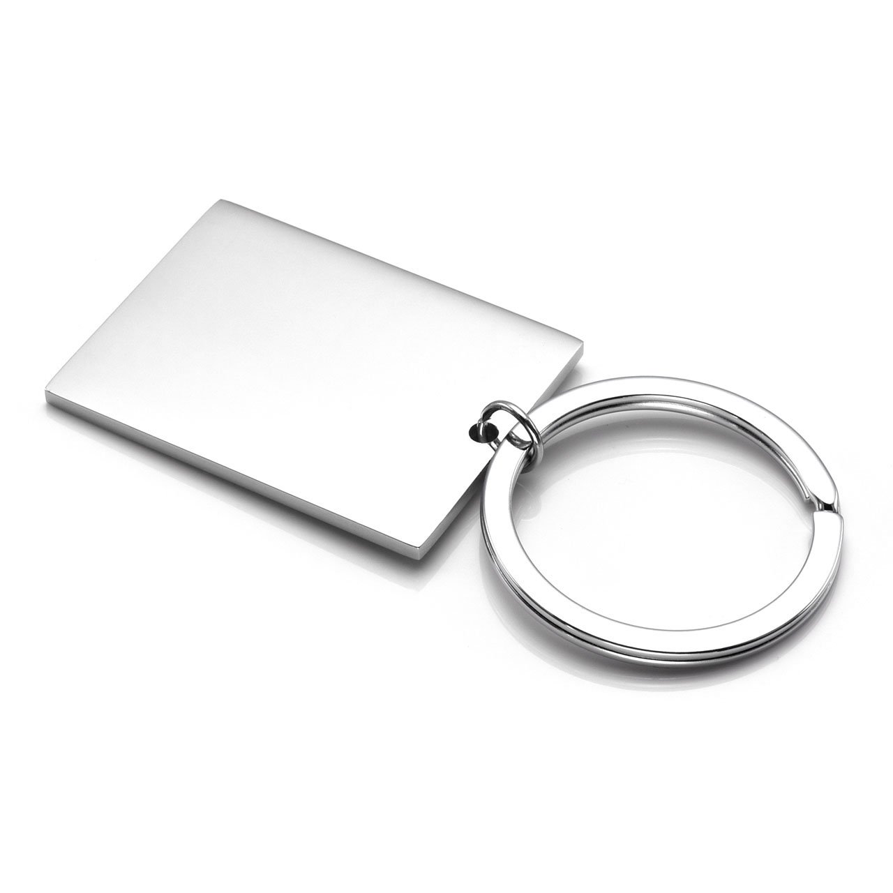 Personalized Master 2pcs Stainless Steel Cuboid Pendant Couples Keychain Set,Key Ring For His and Hers Lovers Valentine\'s Best Friend Gift