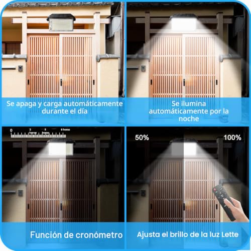 CREATESTAR Outdoor Solar Spotlight 100W, Super Bright Outdoor Solar Light with Remote Control, IP65 Waterproof Solar Lamps for Garden, Patio, Garage