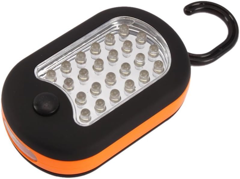 NEJLSD 27 LED Super Bright Compact Waterproof Home Work Light Hanging Hook Orange