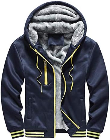 Mens Zip Up Hoodie Heavyweight Winter 
