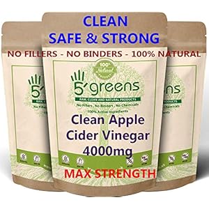 Apple Cider Vinegar 4000mg Per Capsule | 120 Capsules | High Strength Weight Loss Formula | Non GMO, Gluten Free & Vegan | 5 x Stronger Then Other Sellers
