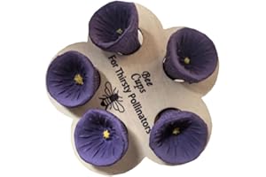 TSREDHERO Bee Drinking Cup Resin,Bee Cups for Garden,Bee Insect Drinking Cup,Mini Drinking Cups Used by Bees in gardens. (Purple)