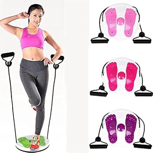 Zorzel Twister Board for Exercise Waist Twisting Disc with 6 Magnets, Elastic Rope, Foot Massage, for Slimming Waist and…