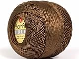 Brown Yarn Art Tulip Size 10 Microfiber Thread - 50 Gram, 273 Yards