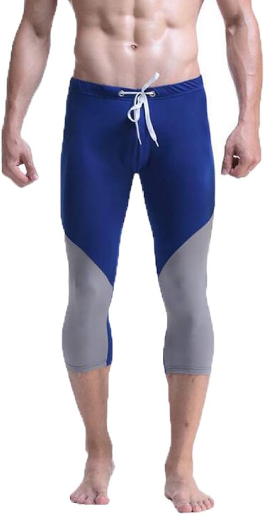 Men Multicolor Compression Trousers Mens Bodysuit Ultra Thin Underwear