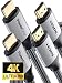 PowerBear 4K HDMI Cable 10 ft [2 Pack] Braided Nylon & Gold Connectors primary