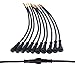 MOKUNGIT 5Pairs 3 Core 3pin Black Pigtail Plastics Waterproof IP65 LED Connector Male Female 40cm/pair Applicable 0.3mm² 15mm Nut for LED Light