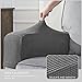 CHUN YI Set of 2 Stretch Polyester Spandex Fabric Jacquard Armrest Cover (Light Gray)