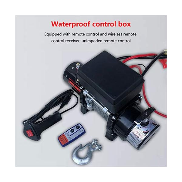 XZZ Elektrische Seilwinde Winde, SUV Winch Kit Mit Fernbedienung Und Drahtseil Für UTV ATV, Anhänger Und LKW (3000LBS… – Bild 4