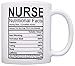 ThisWear Nurse Gifts Nurse Nutritional Facts Label Nursing Gag Gift Gift Coffee Mug Tea Cup White
