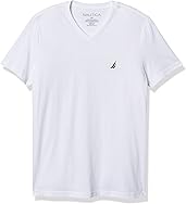 Nautica Mens Short Sleeve Solid Slim Fit V-Neck T-Shirt