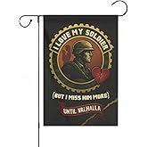 FLAGMEUP8386 Army Veteran garden flag 12x18 In Doublesided Military Memorial Flag with Soldier Portrait, Family Tribute, Outdoor Yard Decor for Memorial Day, Veterans Day, Honor Heroes