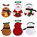 TINKSKY Kitchen Suit Silverware Holders Pockets Knifes Forks Bag Snowman Santa Claus Elk Christmas Party Decoration for Children 6pcs