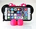 iPhone 7 Plus Case, TISHAA 3D Minnie Mouse Cute Rubber Silicone with Shoes Kickstand Cell Phone Carrying Case for Apple iPhone 7 Plus (2016) (1 Minnie Hot Pink)