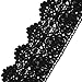 Trimscraft 3-1/2 Inches Wide in Black Cotton Embroidered Eyelet Lace Trim Ribbon for Garment Home Decor DIY Craft Supply by 5 Yards
