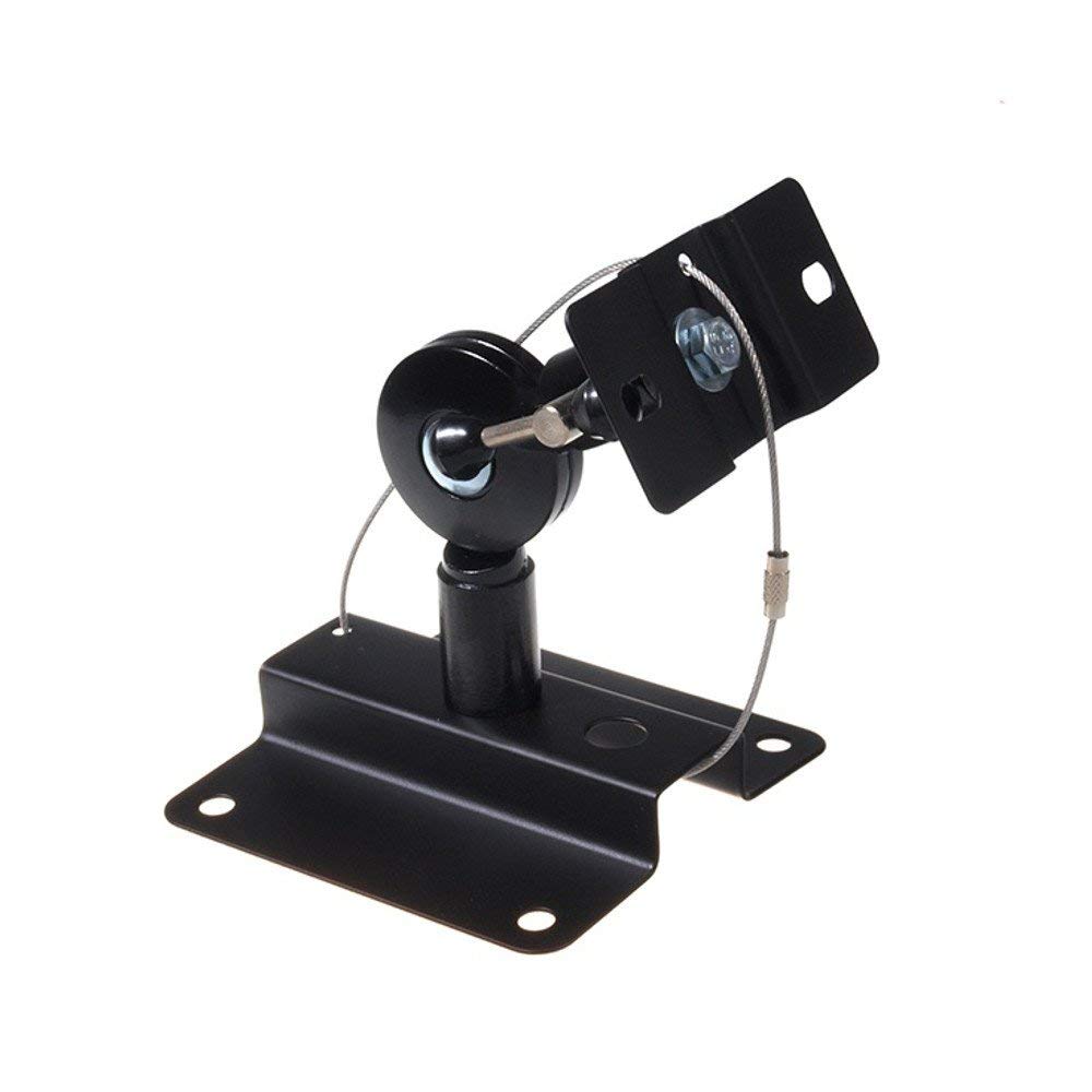 2X Maclean MC-553 Ceiling Wall Mount Satellite Speaker Brackets Set Tilt Rotation 15KG Max, Black