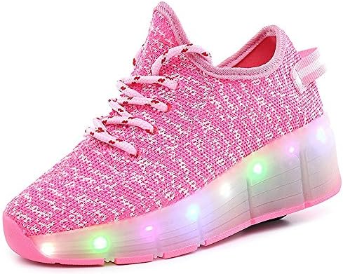Fancyww Ight up Sneaker Unisex New Boys Girls Kids Retractable Wheel Roller Skate Shoes Kids Skates Sneakers