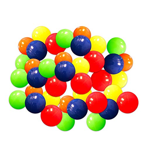 Crenstone Super Bouncy Balls Bulk Pack Set for Kids-- 90 Rainbow Rubber High Bouncing Balls Total (Bulk Bouncy Balls)