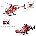 JQGT 6 in 1 Pocket Fire Engine Truck Rescue Vehicle Toy Play Set for Kids Toddlers Mini Action Fire Truck Toy
