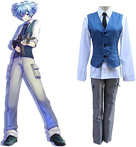Lovcomic Assassination Classroom Cosplay Costume Nagisa Shiota Outfits School Uniform Size Medium Blue