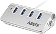 USB Hub, Anker 4-Port USB 3.0 Portable Aluminum Hub with 2-Foot USB 3.0 Cable, for iMac, MacBook, MacBook Pro, MacBook Air, Mac Mini, or any PC (Silver)