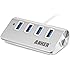 USB Hub, Anker 4-Port USB 3.0 Portable Aluminum Hub with 2-Foot USB 3.0 Cable, for iMac, MacBook, MacBook Pro, MacBook Air, Mac Mini, or any PC (Silver)