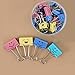 GAIORD 72 Pack Medium Paper Clips (1 inch/25mm), Smiling Face Binder Clips, Assorted Colors (1 inch)