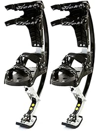 KIDS JUMPING STILTS by AIR TREKKERS Spring Loaded JUMP SHOES are Cool Gifts for Kids Ages 8-12 Develop Valuable Athletic Motor Skills! BOUNCE SHOES FOR KIDS with PROTECTION PADS and Cloth KNEE SUPPORT